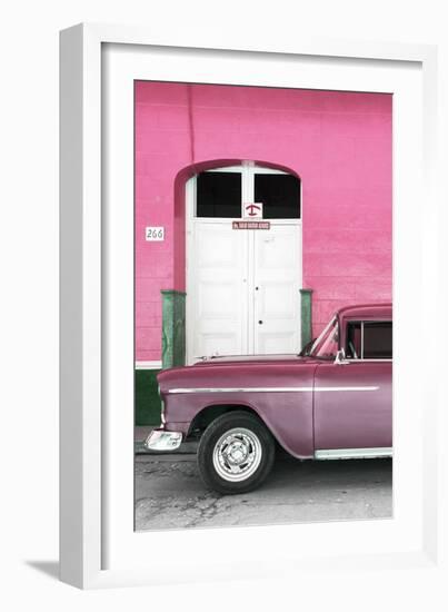 Cuba Fuerte Collection - Old Pink Car II-Philippe Hugonnard-Framed Photographic Print