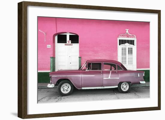 Cuba Fuerte Collection - Old Pink Car-Philippe Hugonnard-Framed Photographic Print