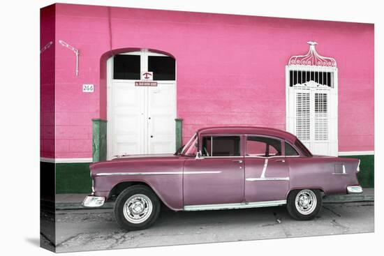 Cuba Fuerte Collection - Old Pink Car-Philippe Hugonnard-Stretched Canvas