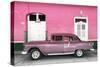 Cuba Fuerte Collection - Old Pink Car-Philippe Hugonnard-Stretched Canvas