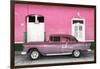 Cuba Fuerte Collection - Old Pink Car-Philippe Hugonnard-Framed Photographic Print