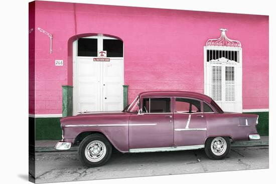 Cuba Fuerte Collection - Old Pink Car-Philippe Hugonnard-Stretched Canvas