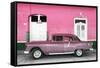 Cuba Fuerte Collection - Old Pink Car-Philippe Hugonnard-Framed Stretched Canvas