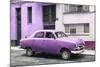 Cuba Fuerte Collection - Old Purple Car in the Streets of Havana-Philippe Hugonnard-Mounted Photographic Print