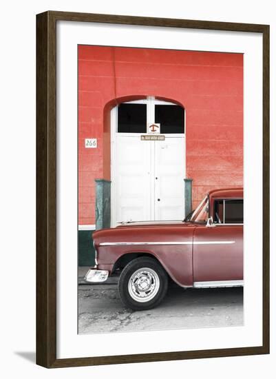 Cuba Fuerte Collection - Old Red Car II-Philippe Hugonnard-Framed Photographic Print