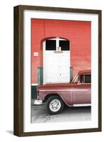 Cuba Fuerte Collection - Old Red Car II-Philippe Hugonnard-Framed Photographic Print