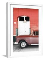 Cuba Fuerte Collection - Old Red Car II-Philippe Hugonnard-Framed Photographic Print