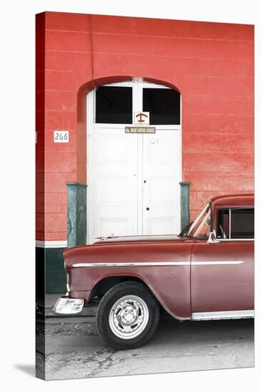 Cuba Fuerte Collection - Old Red Car II-Philippe Hugonnard-Stretched Canvas