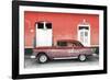 Cuba Fuerte Collection - Old Red Car-Philippe Hugonnard-Framed Photographic Print