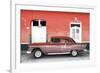 Cuba Fuerte Collection - Old Red Car-Philippe Hugonnard-Framed Photographic Print