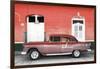 Cuba Fuerte Collection - Old Red Car-Philippe Hugonnard-Framed Photographic Print