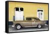 Cuba Fuerte Collection - Old Yellow Car-Philippe Hugonnard-Framed Stretched Canvas