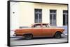 Cuba Fuerte Collection - Orange Car-Philippe Hugonnard-Framed Stretched Canvas