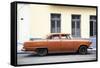 Cuba Fuerte Collection - Orange Car-Philippe Hugonnard-Framed Stretched Canvas