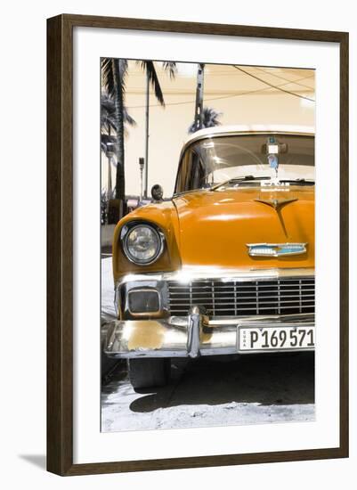 Cuba Fuerte Collection - Orange Chevy Classic Car-Philippe Hugonnard-Framed Photographic Print