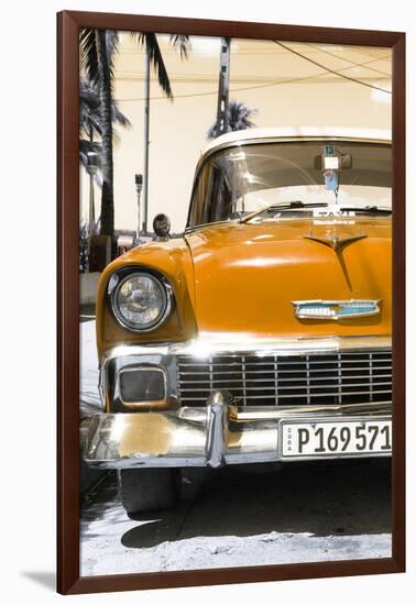 Cuba Fuerte Collection - Orange Chevy Classic Car-Philippe Hugonnard-Framed Photographic Print