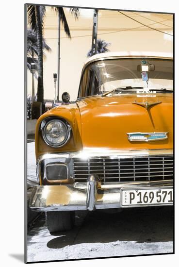 Cuba Fuerte Collection - Orange Chevy Classic Car-Philippe Hugonnard-Mounted Photographic Print