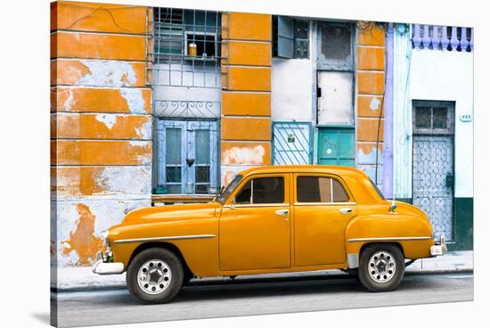 Cuba Fuerte Collection - Orange Classic American Car-Philippe Hugonnard-Stretched Canvas