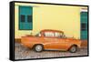Cuba Fuerte Collection - Orange Classic Car in Trinidad-Philippe Hugonnard-Framed Stretched Canvas