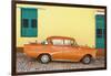 Cuba Fuerte Collection - Orange Classic Car in Trinidad-Philippe Hugonnard-Framed Photographic Print