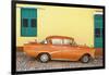 Cuba Fuerte Collection - Orange Classic Car in Trinidad-Philippe Hugonnard-Framed Photographic Print