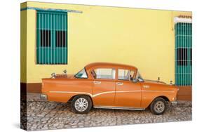 Cuba Fuerte Collection - Orange Classic Car in Trinidad-Philippe Hugonnard-Stretched Canvas