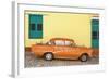 Cuba Fuerte Collection - Orange Classic Car in Trinidad-Philippe Hugonnard-Framed Photographic Print