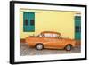 Cuba Fuerte Collection - Orange Classic Car in Trinidad-Philippe Hugonnard-Framed Photographic Print