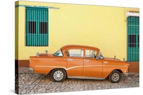 Cuba Fuerte Collection - Orange Classic Car in Trinidad-Philippe Hugonnard-Stretched Canvas