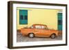 Cuba Fuerte Collection - Orange Classic Car in Trinidad-Philippe Hugonnard-Framed Photographic Print