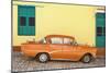 Cuba Fuerte Collection - Orange Classic Car in Trinidad-Philippe Hugonnard-Mounted Photographic Print