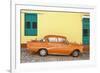 Cuba Fuerte Collection - Orange Classic Car in Trinidad-Philippe Hugonnard-Framed Photographic Print