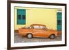 Cuba Fuerte Collection - Orange Classic Car in Trinidad-Philippe Hugonnard-Framed Photographic Print