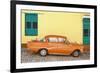 Cuba Fuerte Collection - Orange Classic Car in Trinidad-Philippe Hugonnard-Framed Photographic Print