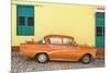 Cuba Fuerte Collection - Orange Classic Car in Trinidad-Philippe Hugonnard-Mounted Photographic Print