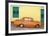 Cuba Fuerte Collection - Orange Classic Car in Trinidad-Philippe Hugonnard-Framed Photographic Print