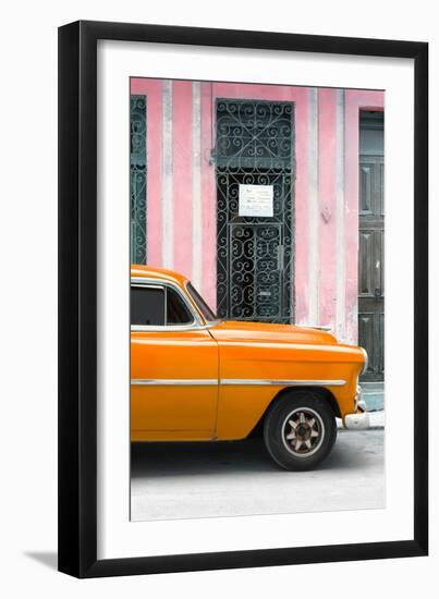 Cuba Fuerte Collection - Orange Classic Car-Philippe Hugonnard-Framed Photographic Print