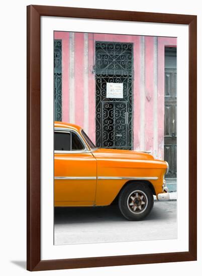 Cuba Fuerte Collection - Orange Classic Car-Philippe Hugonnard-Framed Photographic Print