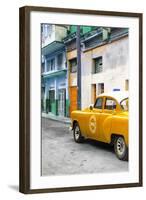 Cuba Fuerte Collection - Orange Taxi Car in Havana-Philippe Hugonnard-Framed Photographic Print