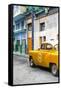 Cuba Fuerte Collection - Orange Taxi Car in Havana-Philippe Hugonnard-Framed Stretched Canvas