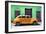 Cuba Fuerte Collection - Orange Vintage Car-Philippe Hugonnard-Framed Photographic Print