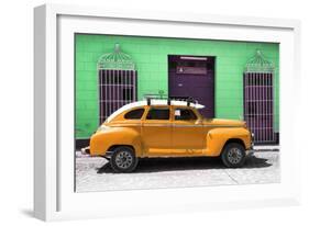 Cuba Fuerte Collection - Orange Vintage Car-Philippe Hugonnard-Framed Photographic Print