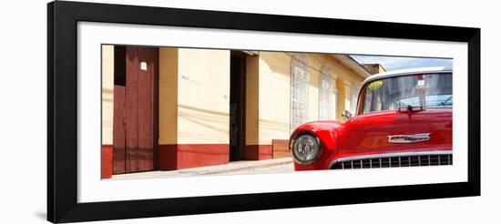 Cuba Fuerte Collection Panoramic - 1955 Chevy Red Car-Philippe Hugonnard-Framed Photographic Print