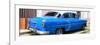 Cuba Fuerte Collection Panoramic - American Classic Blue Car-Philippe Hugonnard-Framed Premium Photographic Print