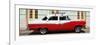 Cuba Fuerte Collection Panoramic - American Classic Car Red & White-Philippe Hugonnard-Framed Photographic Print