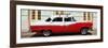 Cuba Fuerte Collection Panoramic - American Classic Car Red & White-Philippe Hugonnard-Framed Photographic Print