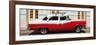 Cuba Fuerte Collection Panoramic - American Classic Car Red & White-Philippe Hugonnard-Framed Photographic Print