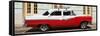 Cuba Fuerte Collection Panoramic - American Classic Car Red & White-Philippe Hugonnard-Framed Stretched Canvas