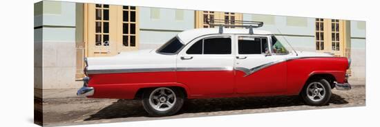 Cuba Fuerte Collection Panoramic - American Classic Car Red & White-Philippe Hugonnard-Stretched Canvas