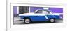 Cuba Fuerte Collection Panoramic - American Classic Car White and Blue-Philippe Hugonnard-Framed Photographic Print